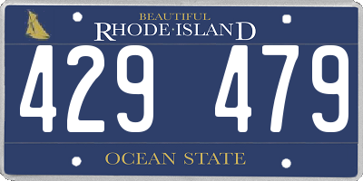 RI license plate 429479