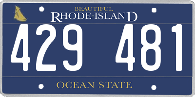 RI license plate 429481