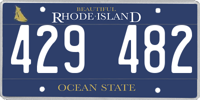 RI license plate 429482