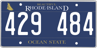 RI license plate 429484