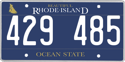 RI license plate 429485