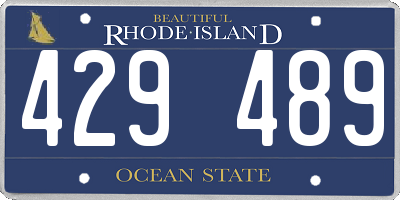 RI license plate 429489