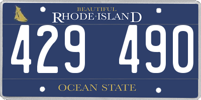 RI license plate 429490