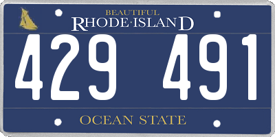 RI license plate 429491