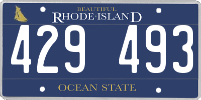 RI license plate 429493