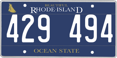 RI license plate 429494