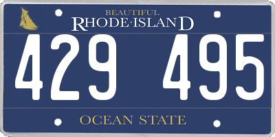 RI license plate 429495