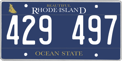 RI license plate 429497