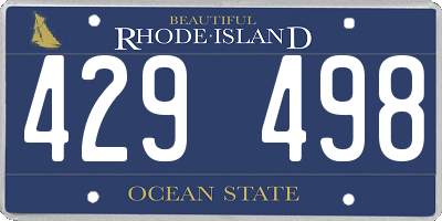 RI license plate 429498