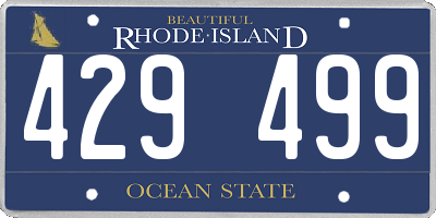 RI license plate 429499