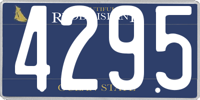 RI license plate 4295