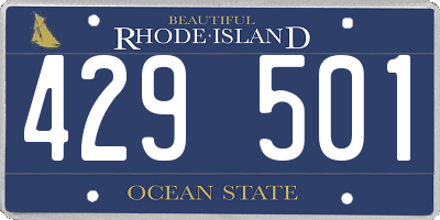 RI license plate 429501