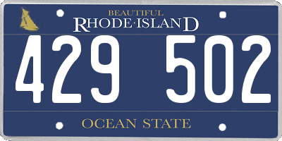 RI license plate 429502