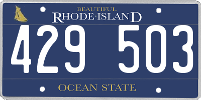 RI license plate 429503