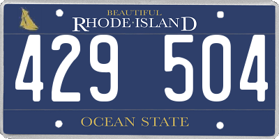 RI license plate 429504