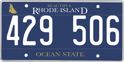 RI license plate 429506