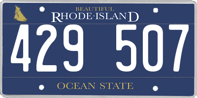 RI license plate 429507