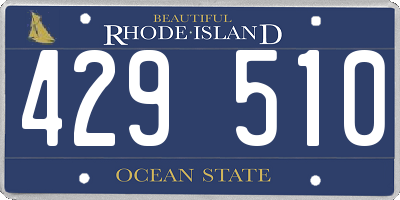 RI license plate 429510