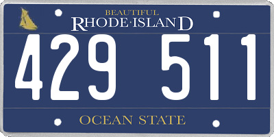 RI license plate 429511