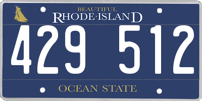 RI license plate 429512