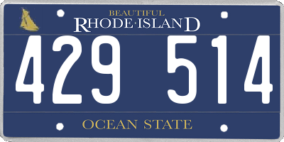 RI license plate 429514