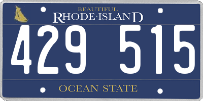 RI license plate 429515