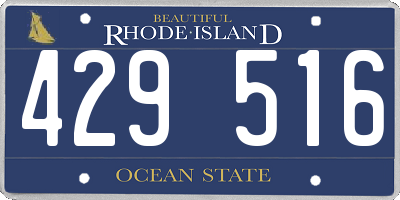RI license plate 429516