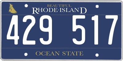 RI license plate 429517