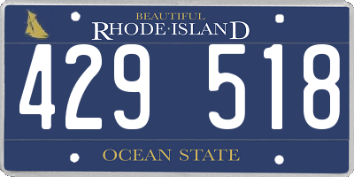 RI license plate 429518