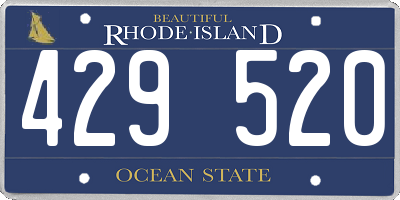 RI license plate 429520