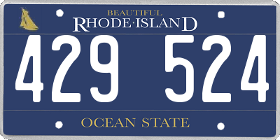 RI license plate 429524
