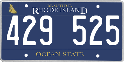 RI license plate 429525