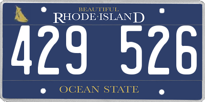 RI license plate 429526