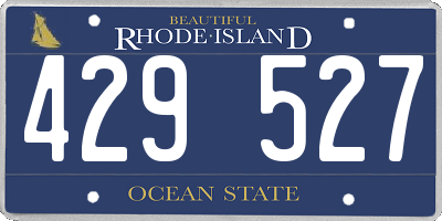 RI license plate 429527