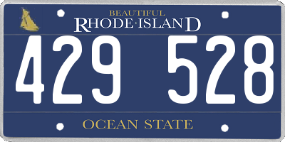 RI license plate 429528