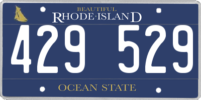 RI license plate 429529