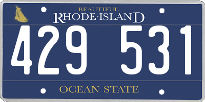RI license plate 429531