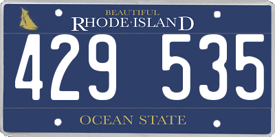 RI license plate 429535