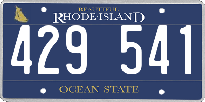 RI license plate 429541