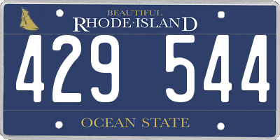 RI license plate 429544