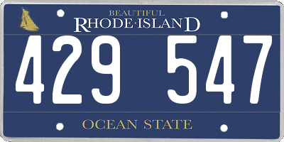 RI license plate 429547