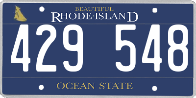 RI license plate 429548