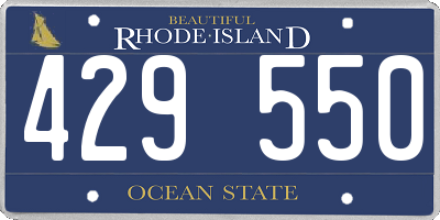RI license plate 429550