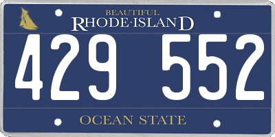 RI license plate 429552