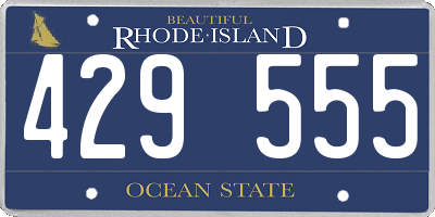 RI license plate 429555