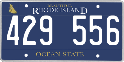 RI license plate 429556
