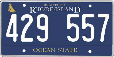 RI license plate 429557