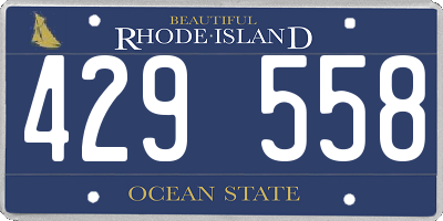 RI license plate 429558