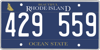 RI license plate 429559