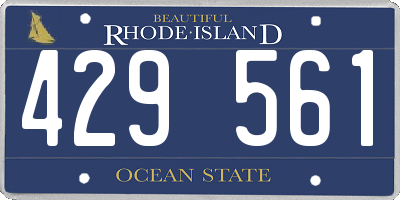 RI license plate 429561